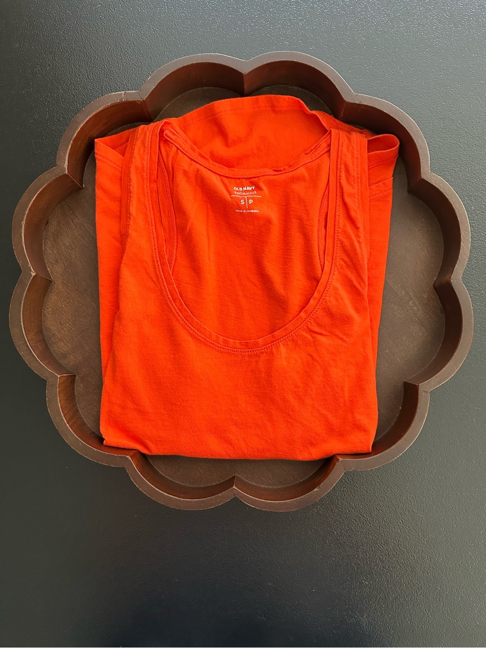 What Old Navy Orange Scoop Neck Tank Top Size S
